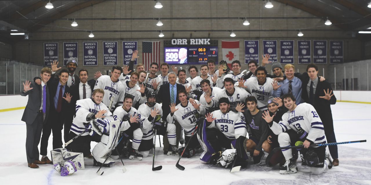 Amherst Coach Jack Arena ’79 Achieves 500th Win